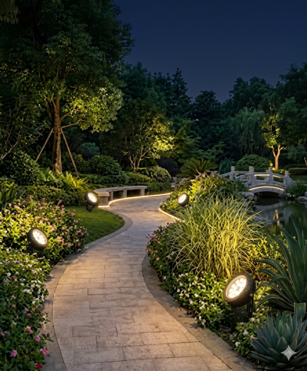 spike light outdoor led light for gardens, landscape & exterior spaces